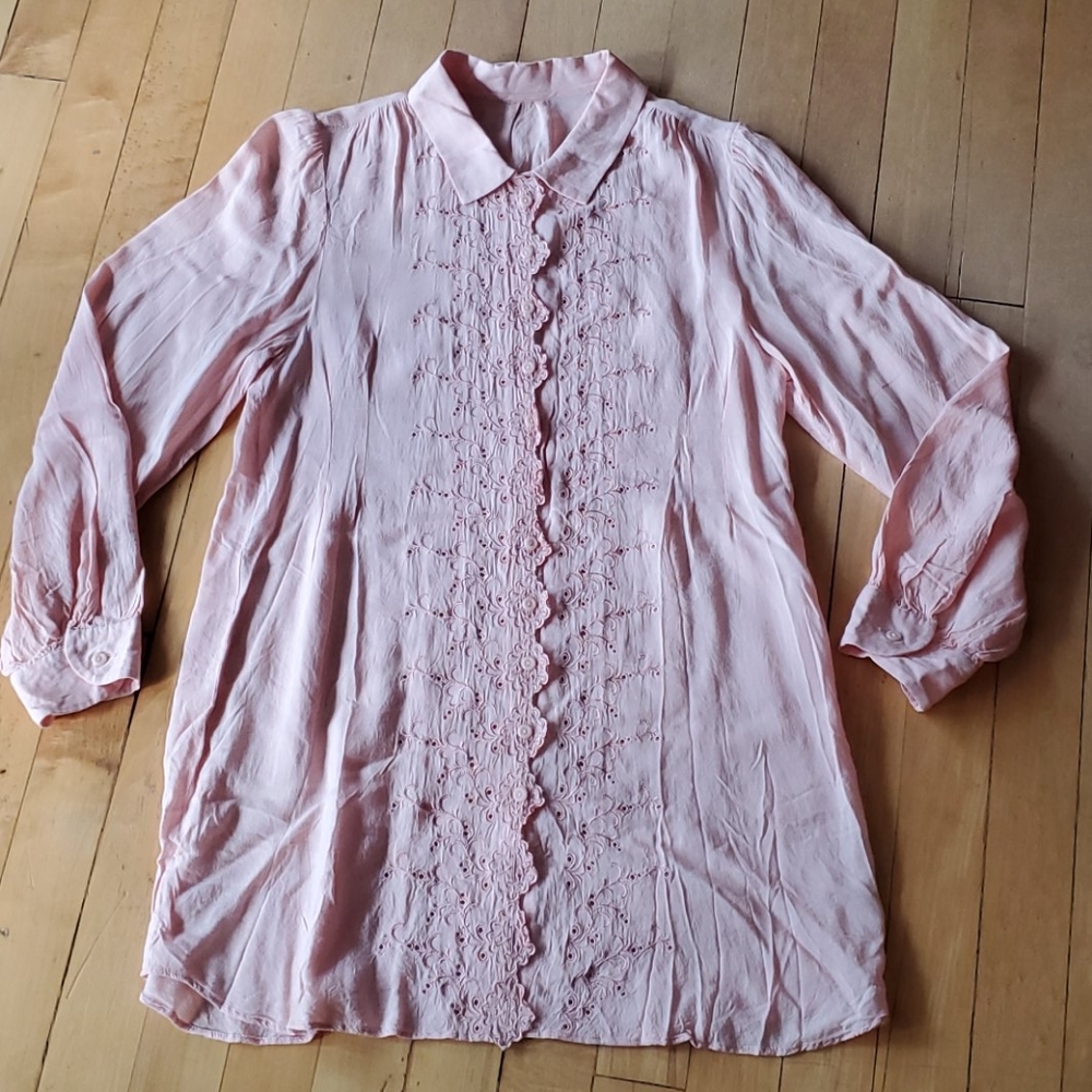Lily Brown Shirt Dress Sz S/XS